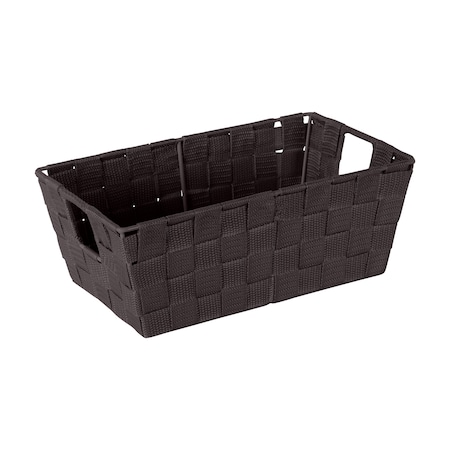 Simplify Shelf Storage Bin, Plastic, Chocolate, 6.5 in H, 11.4 in W, 6.5 in L 25094-CHOCO